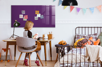 Magnetic board for wall Violet color