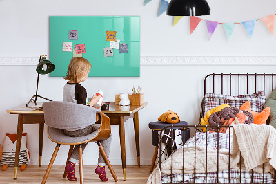 Magnetic board for wall Turquoise color