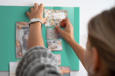 Magnetic board for wall Turquoise color