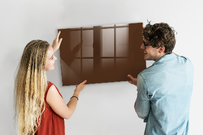 Magnetic board for wall Brown color