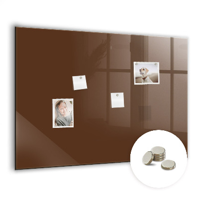 Magnetic board for wall Brown color