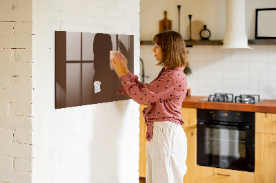 Magnetic board for wall Brown color