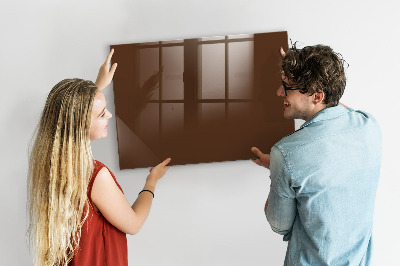 Magnetic board for wall Brown color