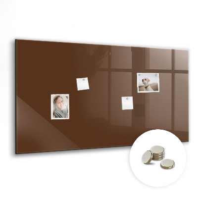 Magnetic board for wall Brown color