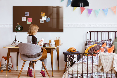 Magnetic board for wall Brown color