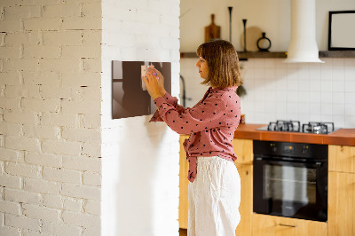 Magnetic board for wall Brown color