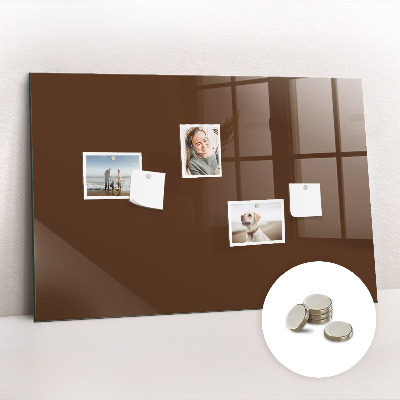 Magnetic board for wall Brown color