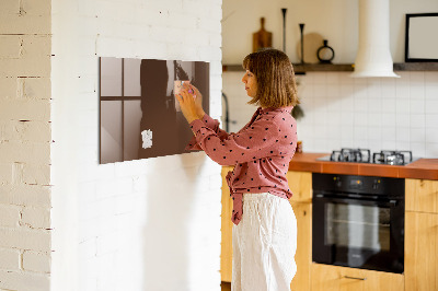 Magnetic board for wall Brown color