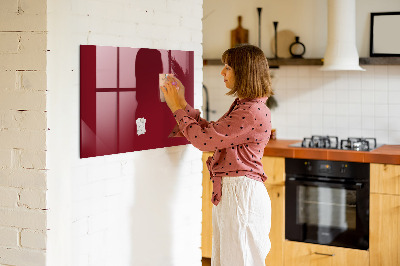 Magnetic board for wall Burgundy color