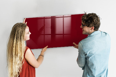 Magnetic board for wall Burgundy color