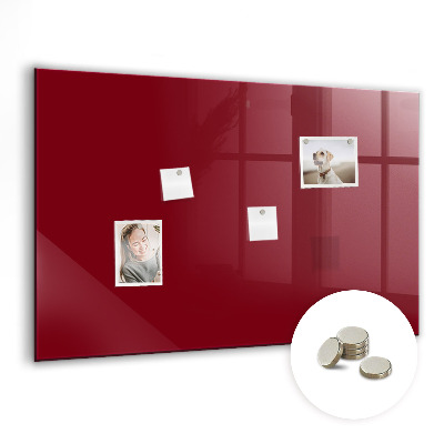 Magnetic board for wall Burgundy color