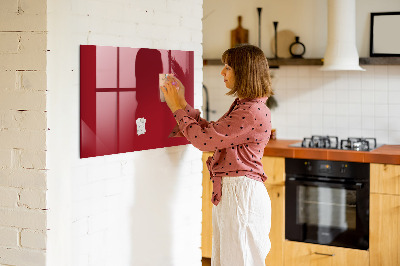 Magnetic board for wall Red color