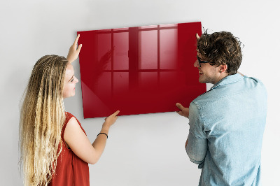 Magnetic board for wall Red color