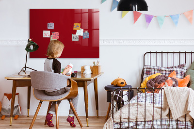 Magnetic board for wall Red color