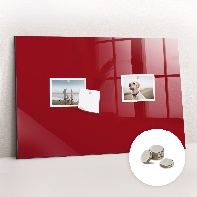 Magnetic board for wall Red color