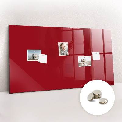 Magnetic board for wall Red color