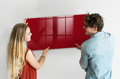 Magnetic board for wall Red color