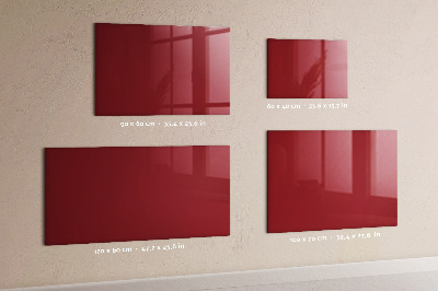 Magnetic board for wall Red color