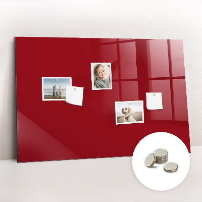 Magnetic board for wall Red color