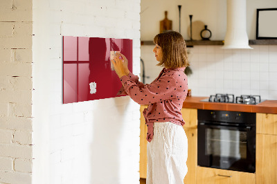 Magnetic board for wall Red color