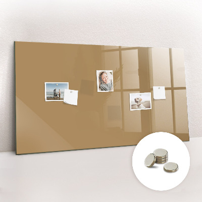 Magnetic board for wall Dark beige color