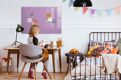 Magnetic board for wall Lilac color