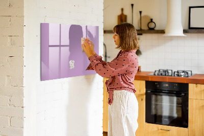 Magnetic board for wall Lilac color