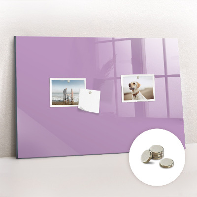 Magnetic board for wall Lilac color