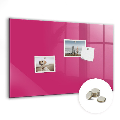 Magnetic board for wall Strong pink color