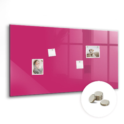 Magnetic board for wall Strong pink color