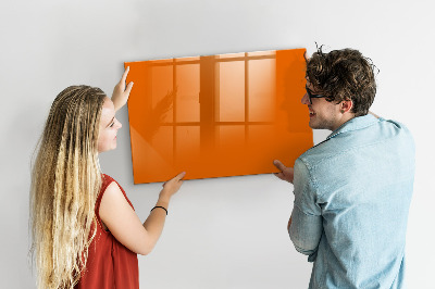 Magnetic board for wall Orange color