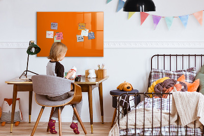 Magnetic board for wall Orange color