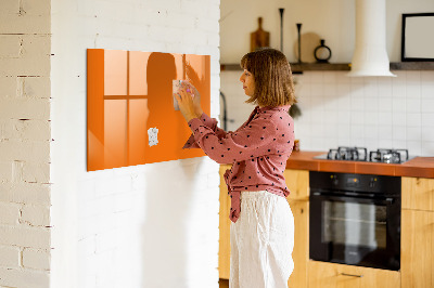 Magnetic board for wall Orange color