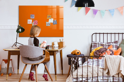 Magnetic board for wall Orange color