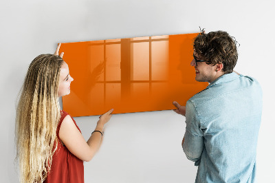 Magnetic board for wall Orange color