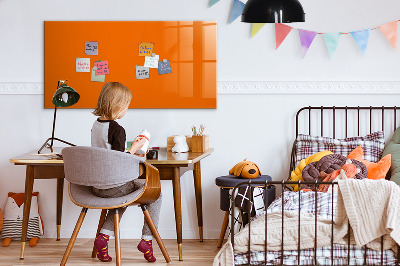 Magnetic board for wall Orange color