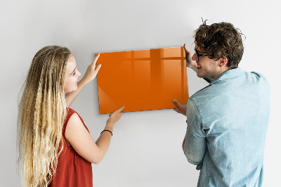 Magnetic board for wall Orange color