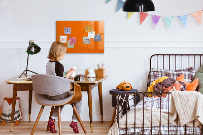 Magnetic board for wall Orange color