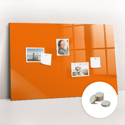 Magnetic board for wall Orange color