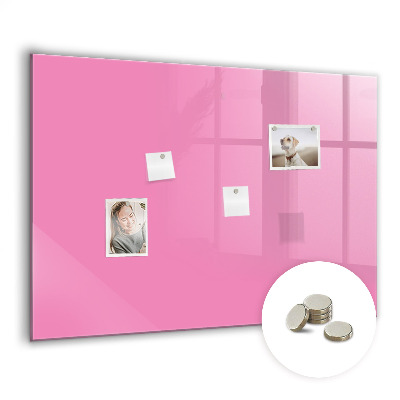 Magnetic board for wall Pink color