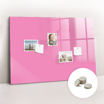 Magnetic board for wall Pink color