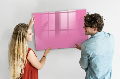 Magnetic board for wall Pink color