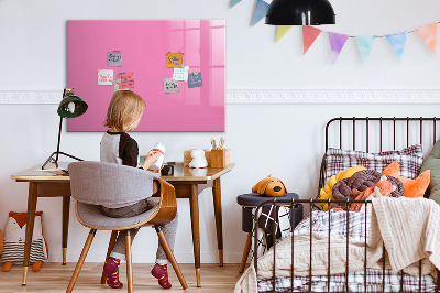 Magnetic board for wall Pink color