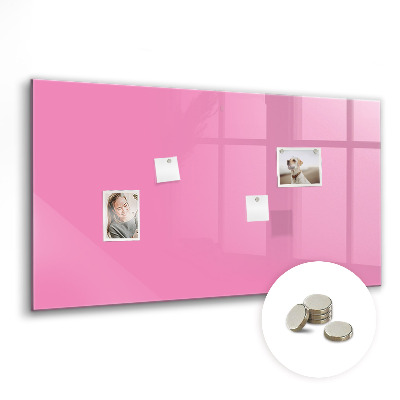 Magnetic board for wall Pink color