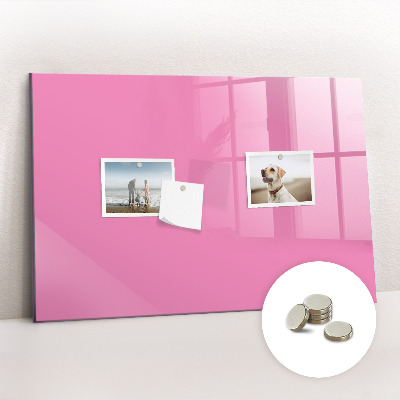 Magnetic board for wall Pink color