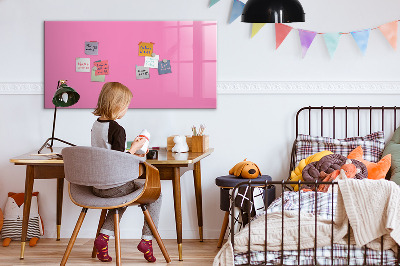 Magnetic board for wall Pink color