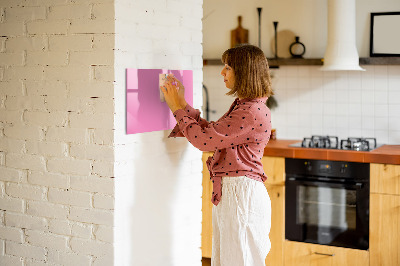 Magnetic board for wall Pink color