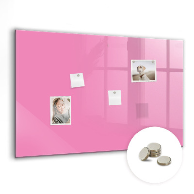 Magnetic board for wall Pink color