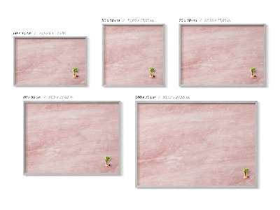 Magnetic board with silver frame Pastel rock texture