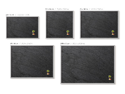 Magnetic board with silver frame Stone wall texture